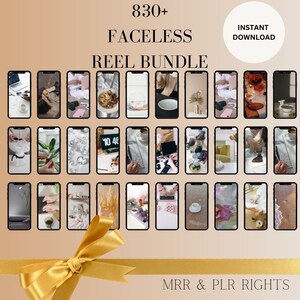 800+ Faceless Aesthetic Reels, Social Media Stock Videos, Reels, MRR, PLR