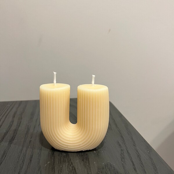 U decorative candle