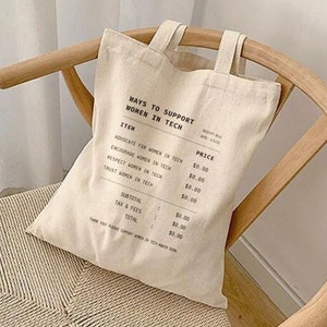 Women in Tech Tote Bag, STEM Gift, Women in STEM Tote Bag, Engineer Gift Idea, Science Teacher Gift, Women Who Code Write the Future Tote
