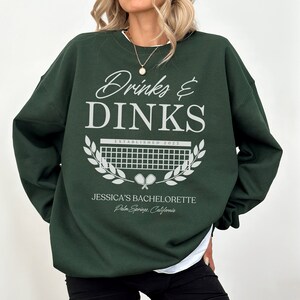 Pickleball Bachelorette Crewneck Sweatshirt Country Club Bachelorette Shirt Last Swing Before the Ring Preppy Bachelorette Aesthetic Shirts