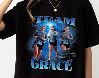 Marathon Supporter Comfort Colors T-Shirt, Race Day Fan Customized Photo Face Shirt, Face on a Stick, 26.2 13.1 5k Triathlon Run Club Tee