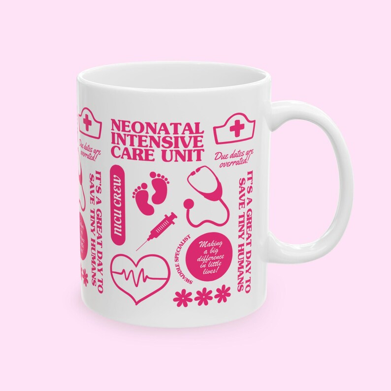 Neonatal Intensive Care Unit NICU Nurse Mug, BSN RN Mug, Womb Service, Swaddle Specialist, Preceptor Gift, Personalized Nurse Coffee Cup image 4