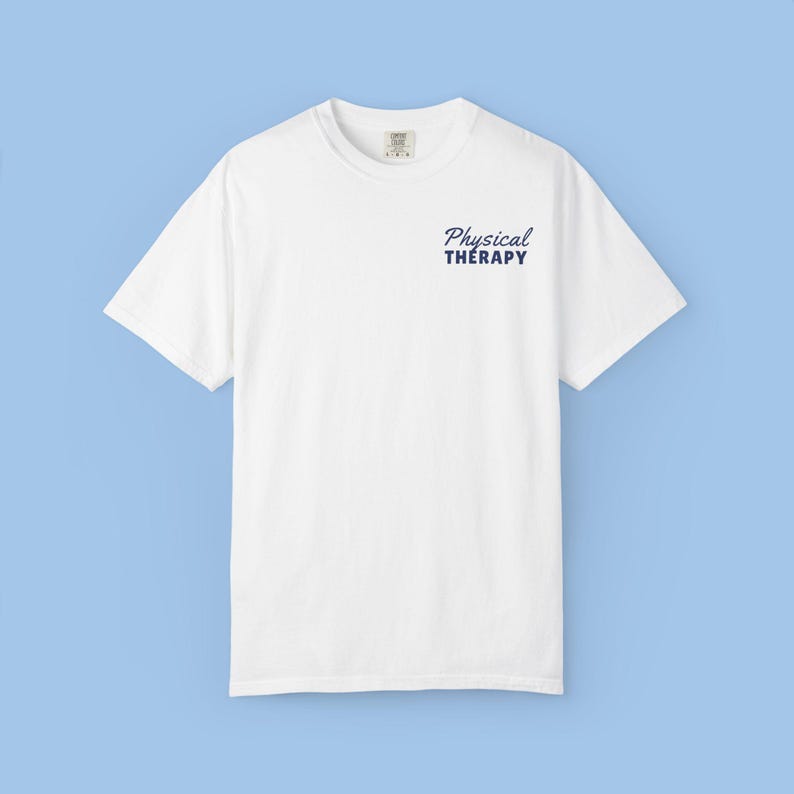 Camiseta Comfort Colors para fisioterapeutas, sudadera DPT, sudadera PTA, regalo para terapeutas de rehabilitación hospitalaria, camiseta "El movimiento es medicina". imagen 3