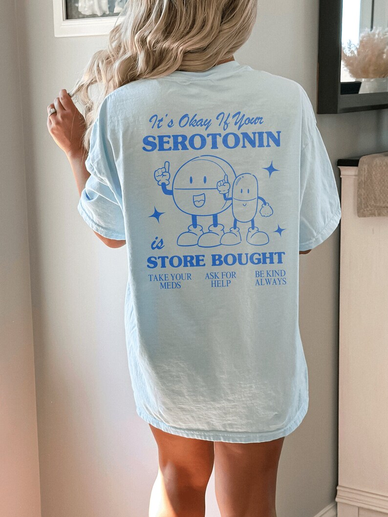 Anxiety Shirt, Mental Health Hoodie, Be Kind to Your Mind Crewneck, Self Care Shirt, Store Bought Serotonin Shirt, You Are Enough Shirt, 988 image 7