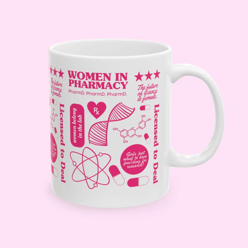 Women in Pharmacy Mug, PharmD Gift, Doctor of Pharmacy Graduation Gift, Licensed to Deal RX Mug, Gift for Pharmacist, Women in STEM Mug image 4