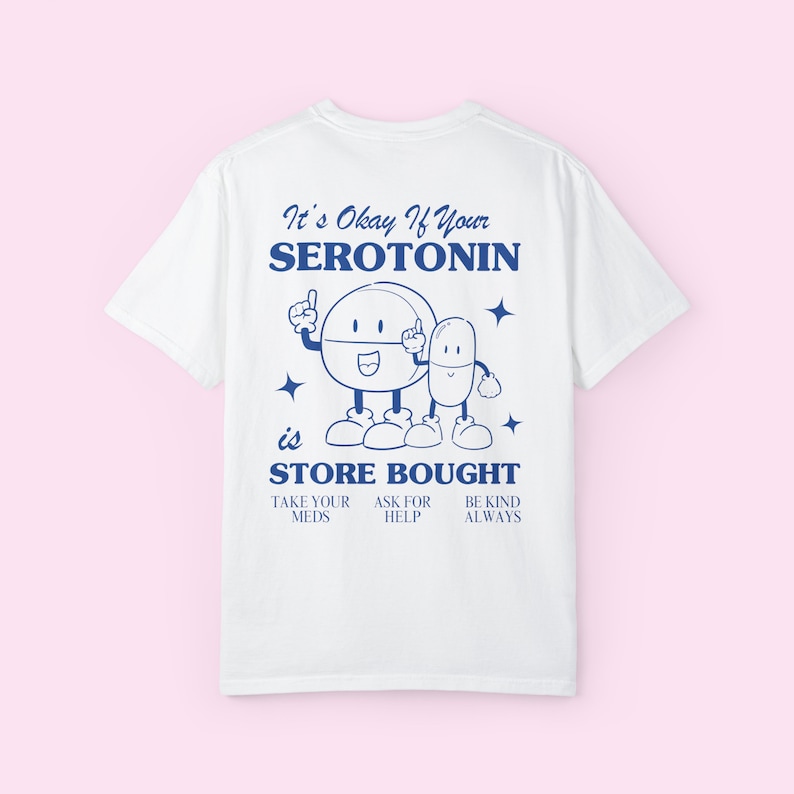 Anxiety Shirt, Mental Health Hoodie, Be Kind to Your Mind Crewneck, Self Care Shirt, Store Bought Serotonin Shirt, You Are Enough Shirt, 988 White