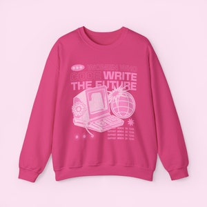 Baddies in Computer Science Sweatshirt, Women in Computer Science Crewneck, Coder Girl Sweatshirt, Women in Tech Funny Gift, Y2K Cybergirl Heliconia