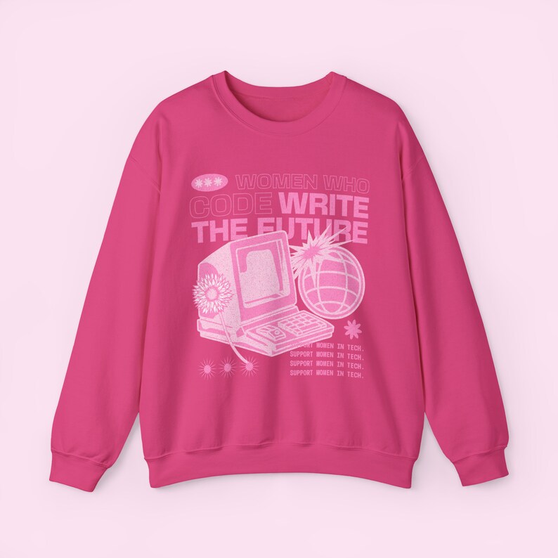 Baddies in Computer Science Sweatshirt, Women in Computer Science Crewneck, Coder Girl Sweatshirt, Women in Tech Funny Gift, Y2K Cybergirl Heliconia
