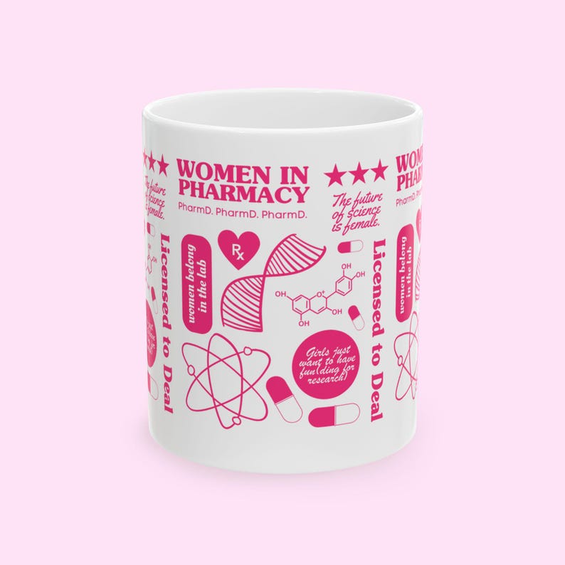 Women in Pharmacy Mug, PharmD Gift, Doctor of Pharmacy Graduation Gift, Licensed to Deal RX Mug, Gift for Pharmacist, Women in STEM Mug image 3