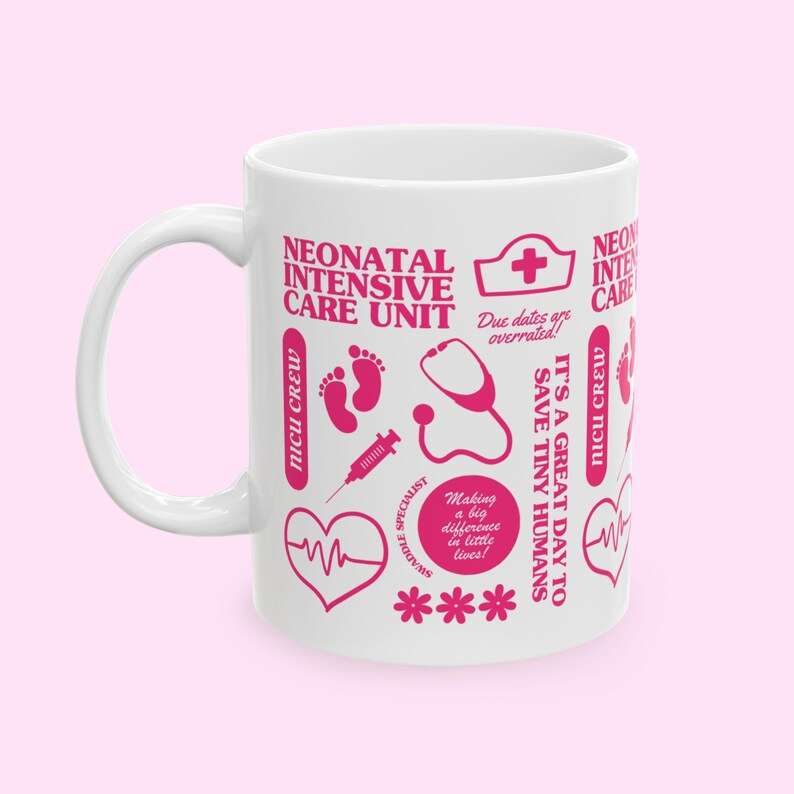 Neonatal Intensive Care Unit NICU Nurse Mug, BSN RN Mug, Womb Service, Swaddle Specialist, Preceptor Gift, Personalized Nurse Coffee Cup image 2