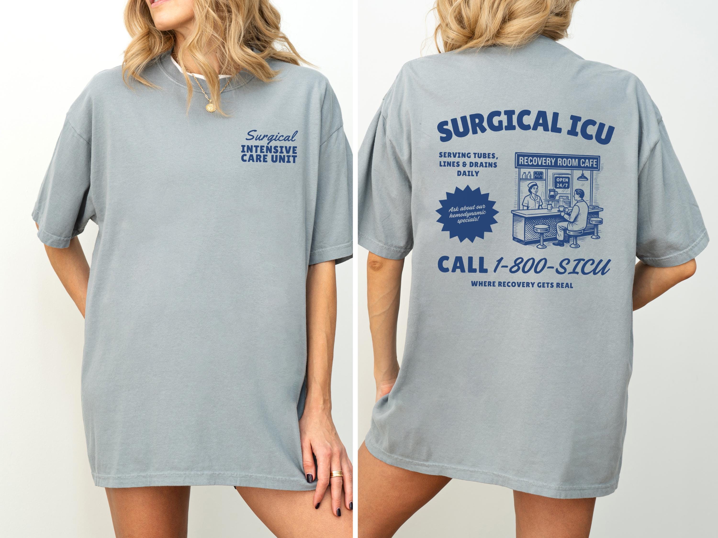 Surgical Intensive Care Unit Nurse Comfort Colors T-shirt, SICU Shirt ...
