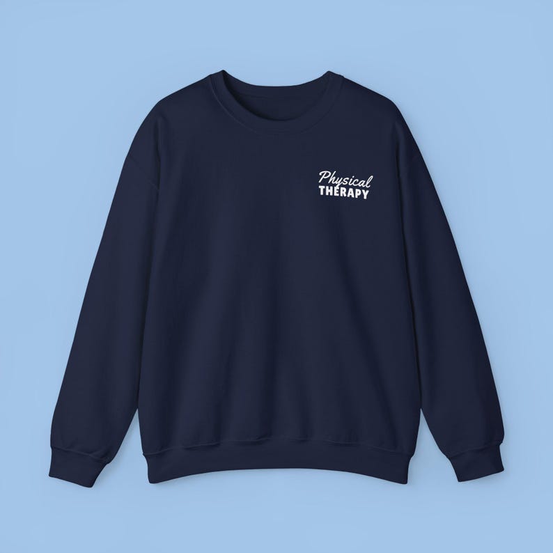 Physical Therapist Sweatshirt, PTA Crewneck, DPT Hoodie, Movement is Medicine, Sports Medicine Graphic T-Shirt, Inpatient Rehab PT Shirt image 3