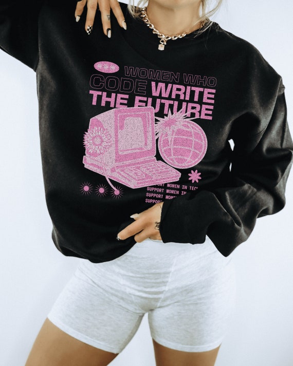 Baddies in Computer Science Sweatshirt, Women in Computer Science Crewneck, Coder Girl Sweatshirt, Women in Tech Funny Gift, Y2K Cybergirl