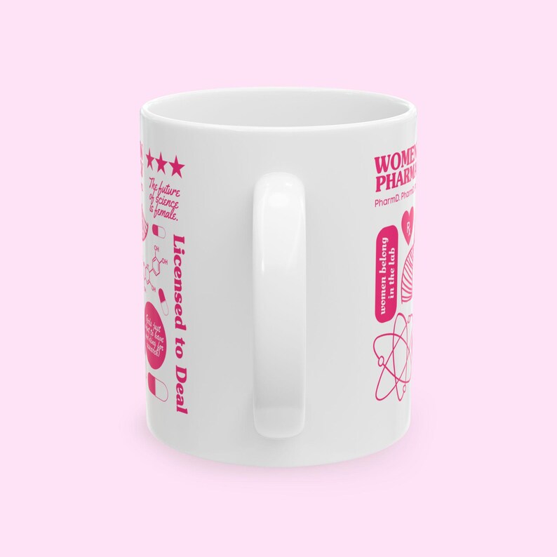 Women in Pharmacy Mug, PharmD Gift, Doctor of Pharmacy Graduation Gift, Licensed to Deal RX Mug, Gift for Pharmacist, Women in STEM Mug image 5
