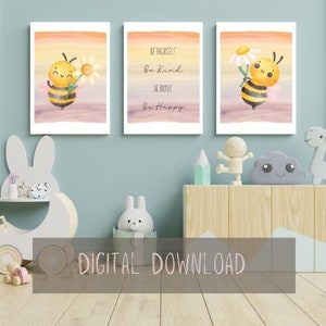 Nursery/ Children&#39;s Room Wall Art Bee Inspired
