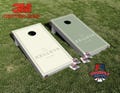 Custom Personalized Name Sage and Cream Cornhole Board Vinyl Wrap Skins Laminated Sticker Set Decal Anniversary Wedding Gifts **ANY COLOR**