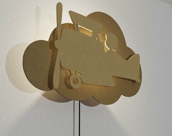 Cool Airplane Lamp for Nursery or Kids Room | Unique (Baby Shower) Gift | Amazing 3D Effect