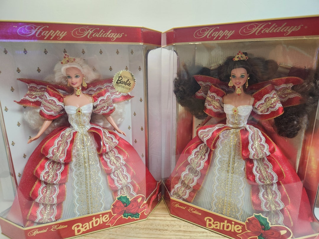 NIB Happy Holidays Barbie 1997 - Etsy