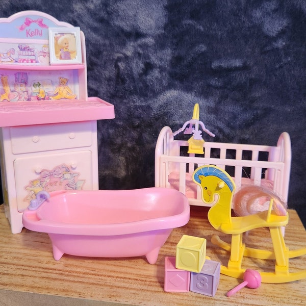 Barbie Kelly My Very Own Nursery Playset - Authentic 90s Barbie Playset - Nostalgic 90s Toy - Perfect Gift for Barbie Lovers