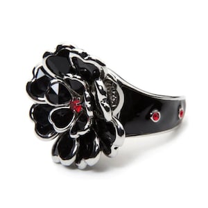 Black Heart Flower Hair Ringz | Ponytail Holder | Ponytail Cuff Hair Accessories