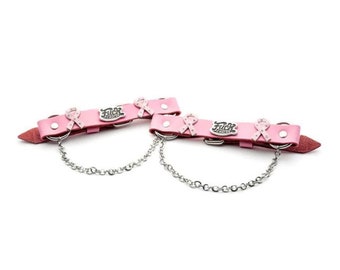 Juego de pulseras de botas de lucha contra el cáncer / Amuletos de cadena de botas / Accesorios para zapatos de joyería de botas