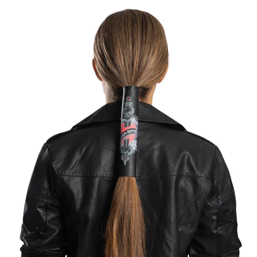 Lady Rider Stone 8” Hair Glove® | Biker Ponytail Hair Glove| No Slip ...