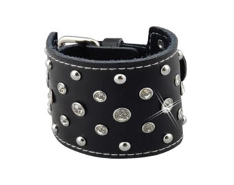 Studded Leather Cuff | Grommet Studded Black Leather Bracelet | Leather Bracelet | Studded Black Leather Bracelet Cuff