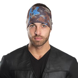 Blue Camouflage EZ Bandz | Biker Headband Headwrap