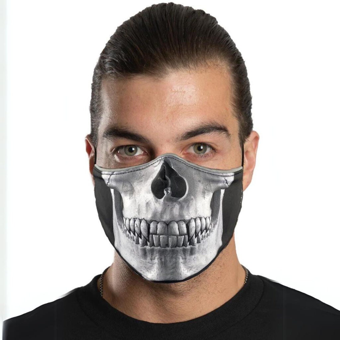 Skull Jaw Face Face Mask Set Mask With Replaceable 5 Layer PM2.5 Filter  Anti-fog Nose Wire Easy Breathable Face Mask - Etsy