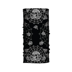 Skull and Webs Soaker Series Ez Tube | Neck Gaiter for Men and Women | Bandana Face Mask | Hi-Tech Soaker Fabric