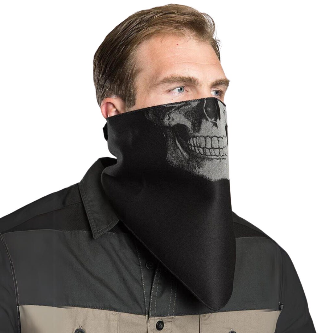 Human Skull (light Reflective) Triangle Mask | High Quality Microfiber ...