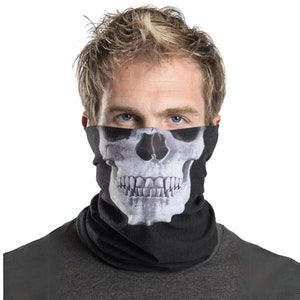 White Skull Jaw Light Weight EZ Tube | Neck Gaiter for Men and Women | Bandana Face Mask | UPF 45+