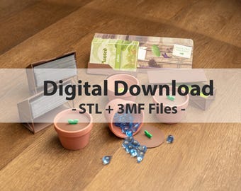 Planted Brettspiel Organizer | STL + 3MF-Dateien | 3D Print Dateien zum Aufbewahren