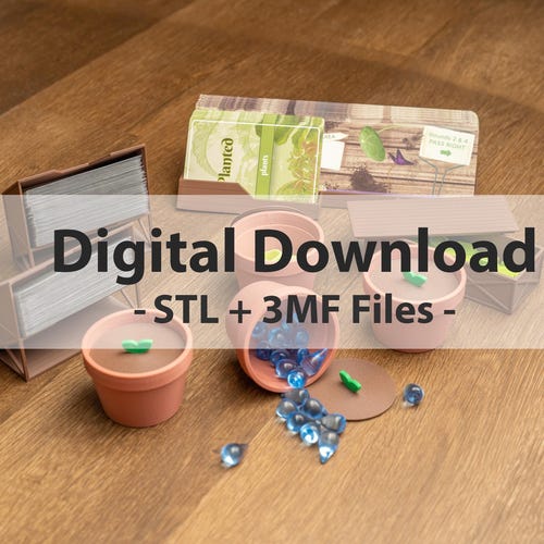 Planted Brettspiel Organizer | STL + 3MF-Dateien | 3D Print Dateien zum Aufbewahren