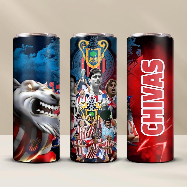 Chivas Soccer 20oz Skinny Tumbler Wrap | Mexican Soccer Team PNG ...