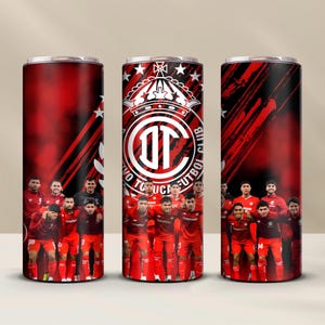 Toluca 20oz Skinny Tumbler Wrap | Toluca Soccer Team PNG Instant Download