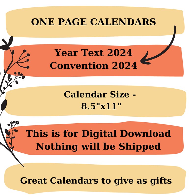 JW Calendar 2025, Convention Theme, Year Text Bible Verse, Digital