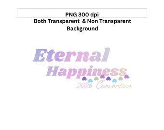 JW Eternal Happiness Clipart, 2026 Convention, Digital Download, No Shipping, PNG, Multicolor Word Art, Various Uses