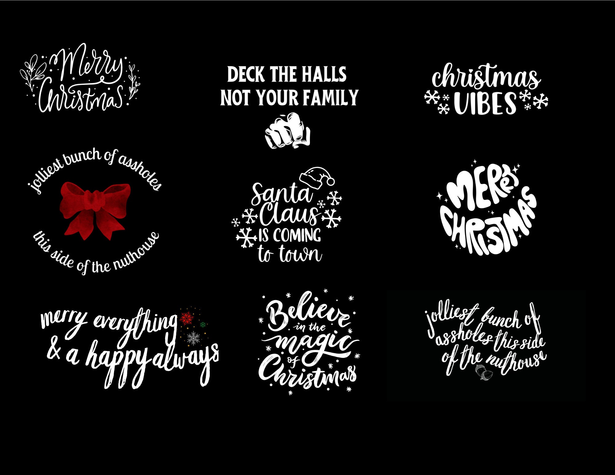 Christmas Svg Bundle Winter Svg Bundle Winter Svg Santa - Etsy