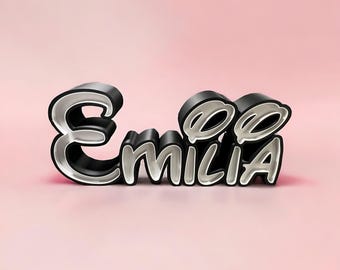 STL file “Emilia” – 3D-printable Disney-style letters for LED lighting (ZIP download)