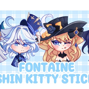 Genshin Kitty Stickers! 「Fontaine edition!」
