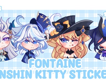Genshin Kitty-stickers! 「Fontaine-editie!」