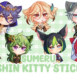 Genshin Kitty Stickers! 「Sumeru edition!」