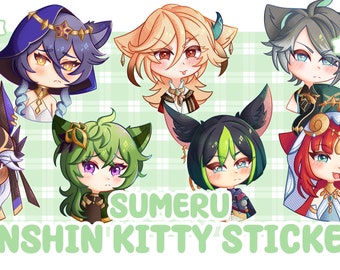 Genshin Kitty Stickers! 「Sumeru edition!」