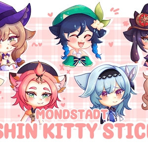 Genshin Kitty Stickers! 「Mondstadt edition!」
