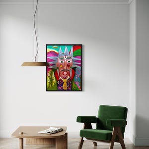 Shah of Rainbow Handmade Original Canvas Wall Art Acrylic Painting