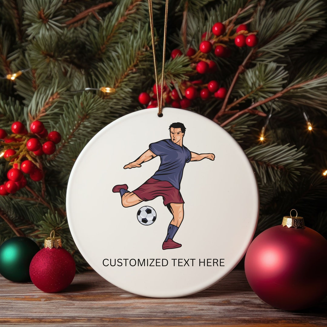 Personalized Soccer Ornament, Soccer Goalie Ornament for Kids, Soccer