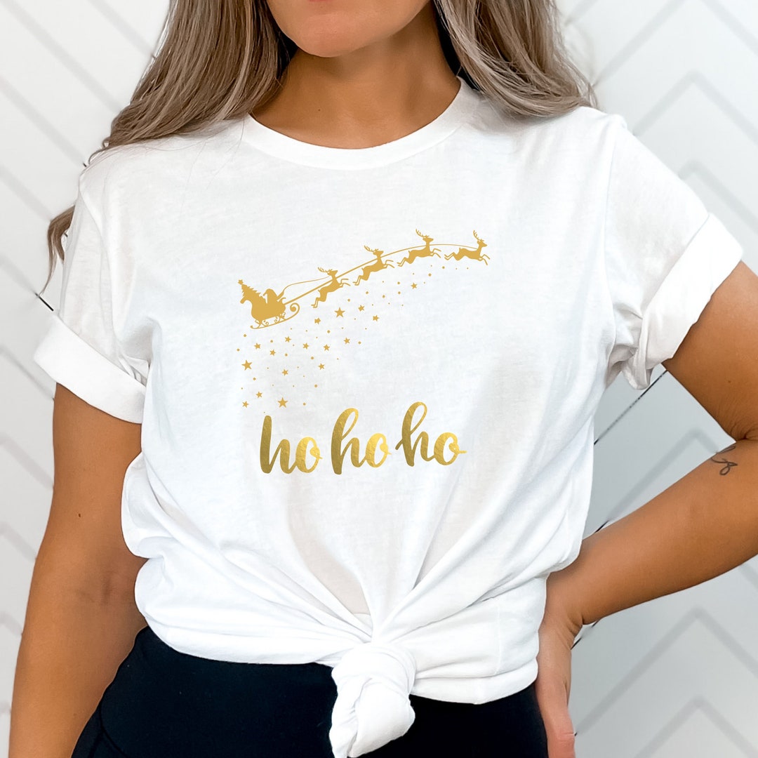 Santa and Reindeer Shirt,merry Christmas Shirt,cute Shirt for Holidays