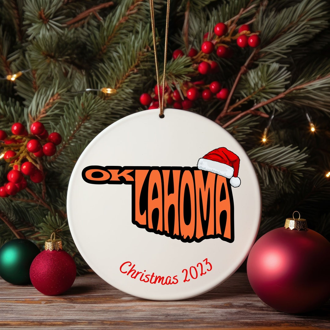 OKLAHOMA Christmas Ornament 2023 Ornament Exchange Gift Etsy