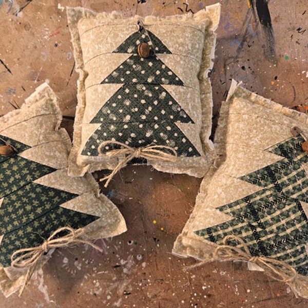 Quilt Tree Pillows, Set of 3